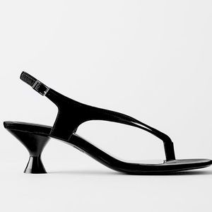 Zara Thong Sandal Heels